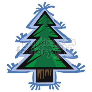 Simple Green Christmas Tree clipart. Royalty-free image # 143514