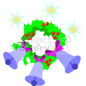  christmas xmas holidays wreath wreaths bells   christmas023yy Clip Art Holidays Christmas 