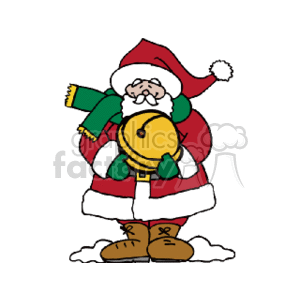 standing_santa_w_tjingle_bell clipart. Commercial use image # 144080