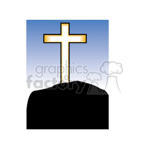 Cross on rock clipart. Royalty-free image # 144183