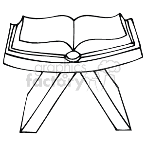 Book on stand clipart. Commercial use image # 144365