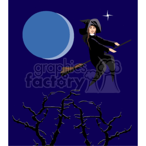 Halloween_witch_fly002 clipart. Royalty-free image # 144568