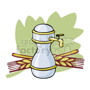 Beer with stalks of wheat clipart. Royalty-free image # 145318