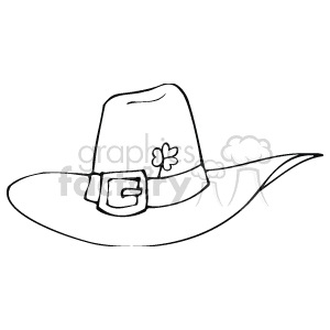 A Large Black and White Irish Hat clipart.