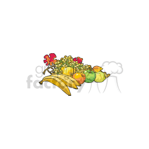 thanksgiving harvested fall fruit clipart.