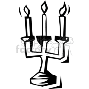 Black and white candelabra. clipart. Royalty-free icon # 146499