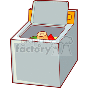   laundry machine machines clothes washing washer washers  washer201.gif Clip Art Household Electronics 