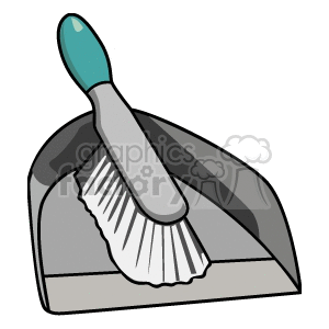   dustpan garbage sweep sweeper cleaning brush broom brooms  PHK0109.gif Clip Art Household Kitchen 