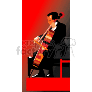 Sitting man playing violin clipart. Royalty-free image # 150005