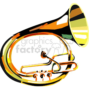 stylized Tuba clipart.