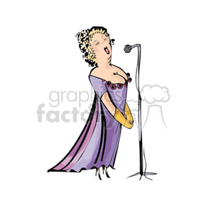 chanteuse2 clipart. Commercial use image # 150686