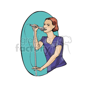 chanteuse4 clipart. Commercial use image # 150688