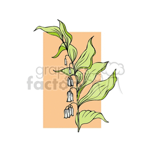 Branch of lily of the valley clipart. Commercial use image # 151214