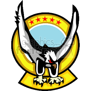 Eagle pilot wing badge clipart. Commercial use image # 153434