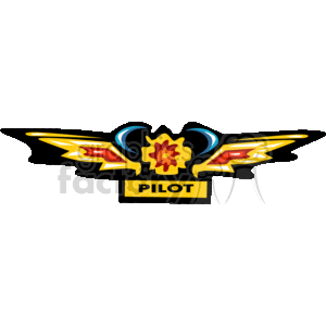 Pilot wing badge clipart. Royalty-free image # 153436