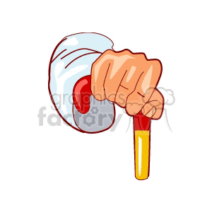 Hand holding a cane clipart. Royalty-free image # 153462