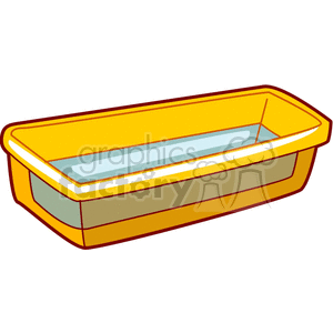 Yellow tub full of water clipart. Commercial use image # 153660