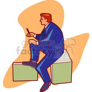   salesman man guy business suits meeting talking speech  businessman301.gif Clip Art People 