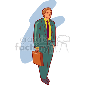   salesman man guy business suits briefcase briefcases  businessman305.gif Clip Art People 