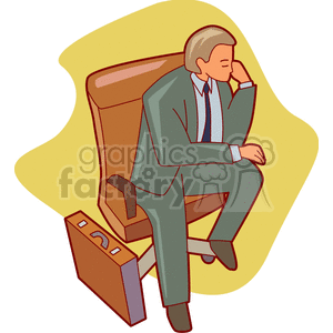   salesman man guy business suits briefcase briefcases thinking  businessman311.gif Clip Art People 