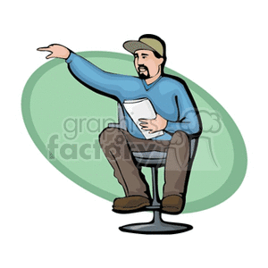 movie director clipart. Commercial use image # 154076