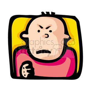 angry kid clipart. Royalty-free image # 154184