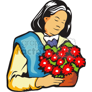 mom-flowers clipart. Commercial use image # 154705