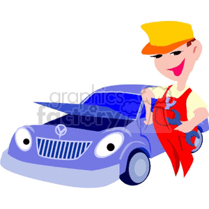  work working occupational occupations people mechanic mechanics auto car cars   occupation007-9-04 Clip Art People 
