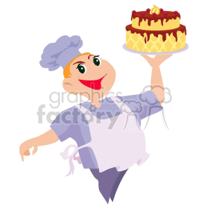 cartoon cake maker clipart. Royalty-free image # 155634