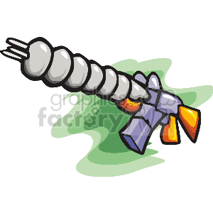 A Silver Alien Rifle clipart. Royalty-free image # 156189