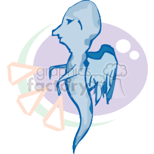 Blue Winged Angel clipart.