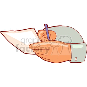 writing on piece of paper clipart. Commercial use image # 156613