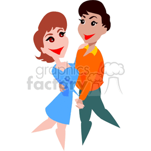 A Happy Couple Dancing clipart. Commercial use image # 156871