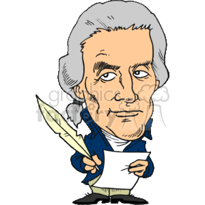  president presidents american political cartoon funny people thomas jefferson 3rd   pres3_Thomas_Jefferson_c Clip Art People Government 