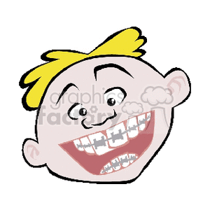 child children boy boys kid kids teeth braces dental  BracesB.gif Clip Art People Kids 
