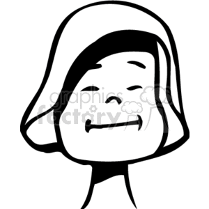 A black and white girls head clipart. Royalty-free image # 158634
