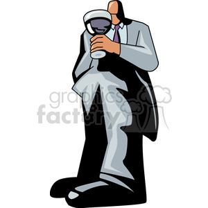   drink wine celebrate beverage drinking relax suit  PBA0122.gif Clip Art People Occupations 