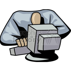   computer computers work job office business click type surf surfing web www  PBA0124.gif Clip Art People Occupations 