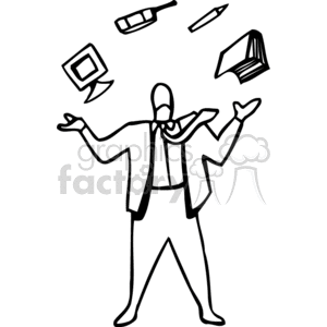   jeggle juggling suit business office work working  PBA0168.gif Clip Art People Occupations 