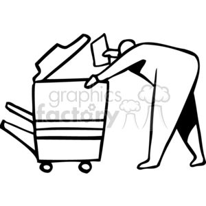 A Man at a Copy Machine that has a Jam clipart. Royalty-free image # 159779