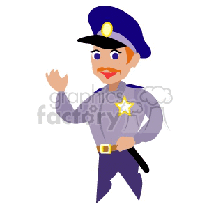 Police man in a uniform clipart. Commercial use image # 161561