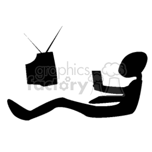   slihouette silhouettes watching tv tvs remote  0705WATCHINGTV.gif Clip Art People Shadow People 