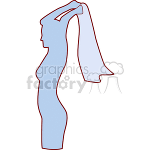 women drying off with a towel clipart.