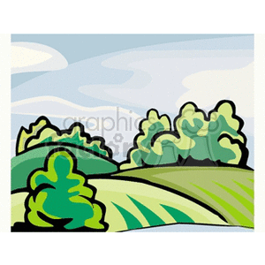   hill hills country land field fields  field3.gif Clip Art Places Landscape 