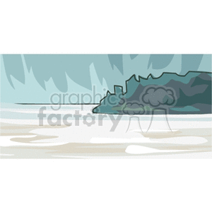   mountain mountains land tree trees forest frozen lake lakes ice  frozenlake2.gif Clip Art Places Landscape 