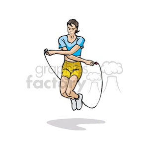   girl girls lady ladies women woman exercise exercising jump roping rope jumping Clip Art Places Outdoors 