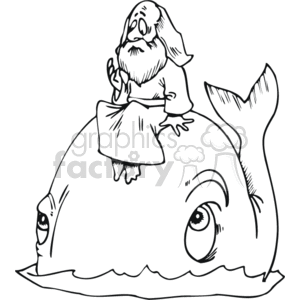 Jonah and the whale clipart. Royalty-free image # 164715
