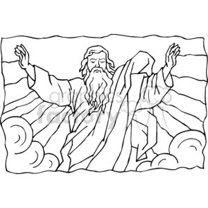 drawing of God clipart. Commercial use image # 164820