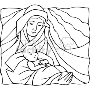 Virgin Mary clipart. Commercial use image # 164835
