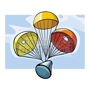   satellite satellites parachute parachutes spaceship spaceships  space2121.gif Clip Art Science 